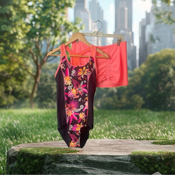 New ZeroXposur Double Strap Swimsuit with Skirt in Regular size 16.5 - Picture 7 of 13